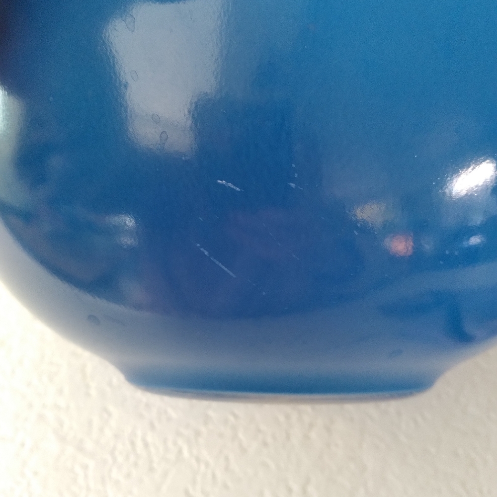 Pyrex 325 cobalt blue mixing bowl 2.5L with clear glass bottom - Picture 7 of 13